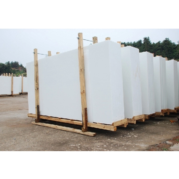 Pure White Marble Slab Crystallized Nano Glass Stone